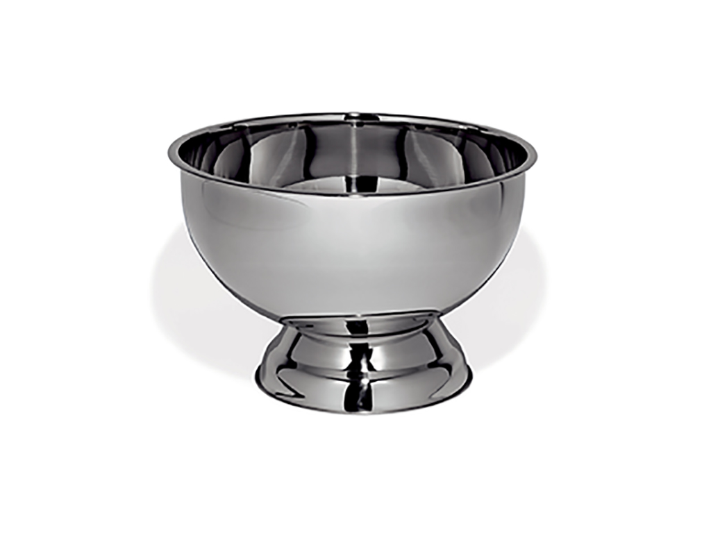 Champagnebowl i stål 40 cm bred kant
