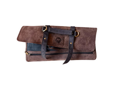 Rullmapp Brun Läder 5 Rum 43x35 cm