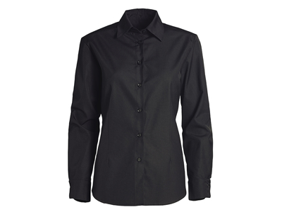 Skjorta, svart lång ärm Dam M