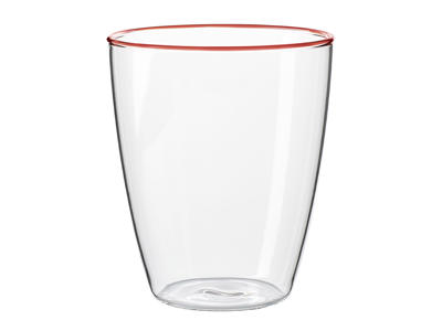 Glas 29 cl Liv i Färg Röd kant