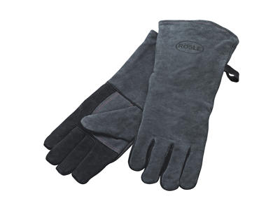 Grillhandske Läder 41,5x19 cm Svart Rösle