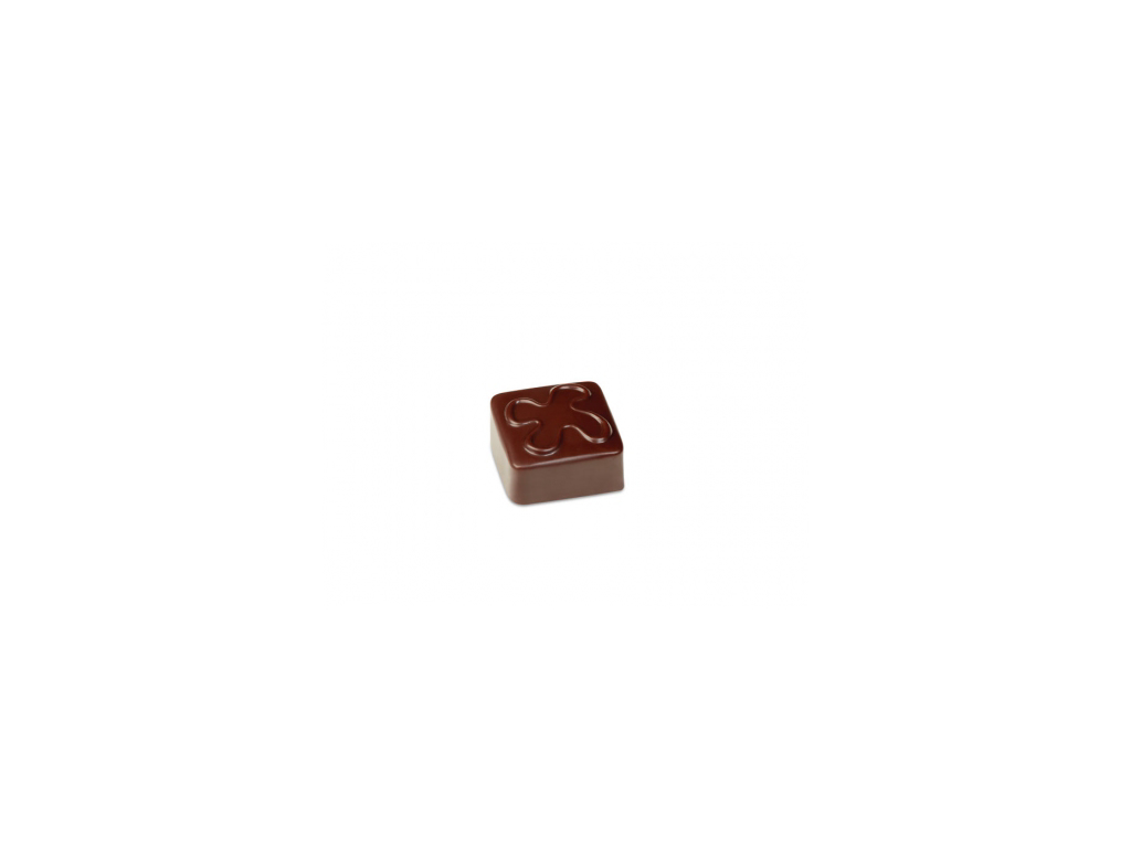 Chokladform 21 st 26x26mm H13mm 10 gr - Design 2