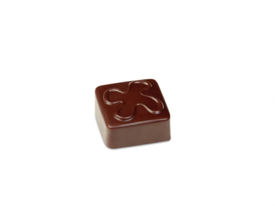 Chokladform 21 st 26x26mm H13mm 10 gr - Design 2