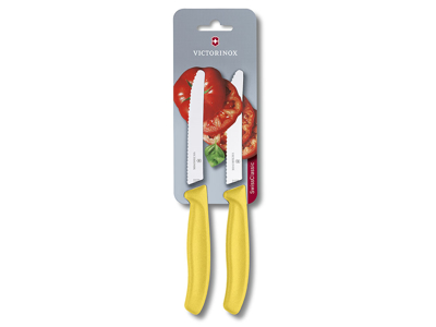 Tomatknivar, 11 cm, 2-pack, Victorinox, gul
