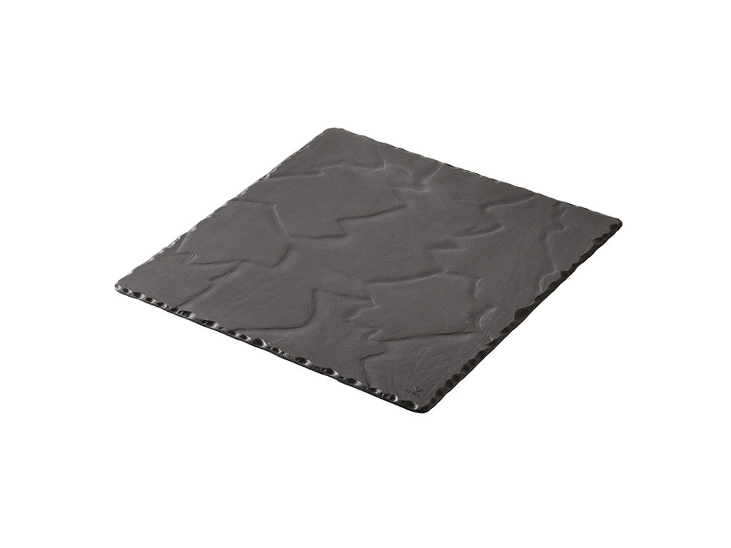 Tallrik 20x20 cm skiffer Basalt