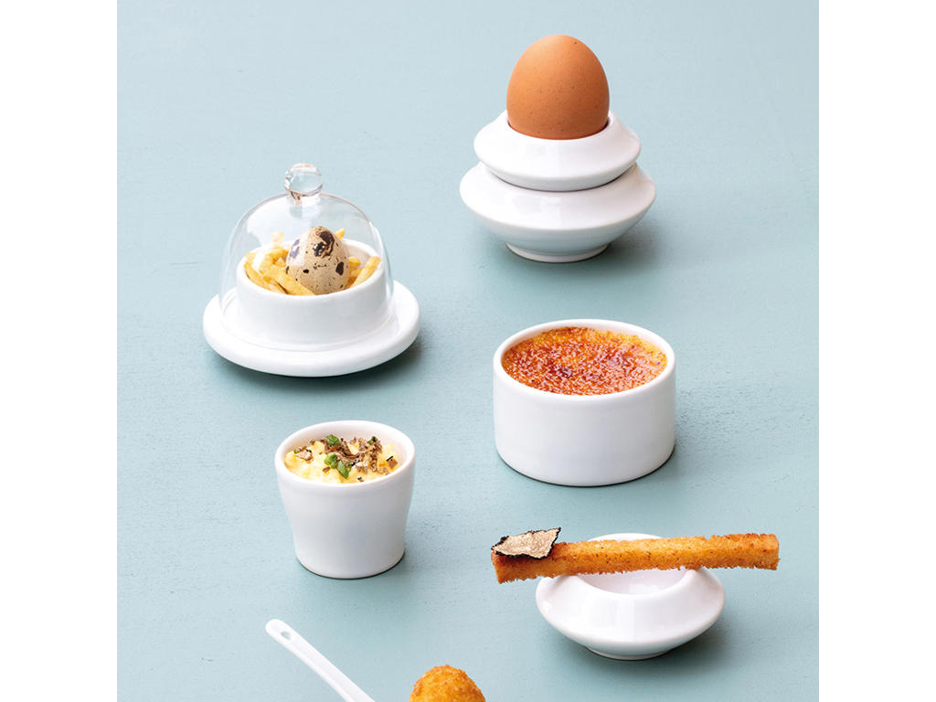 Skål Smör glaskupa 9 cm Vit Les Essentiels