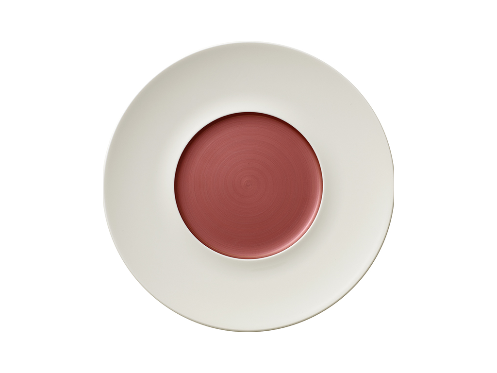 Koppar Glöd Tallrik Vit/Kop Ø 290 mm - Bred kant