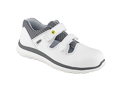 Sko m/velcro bred hvid str 36