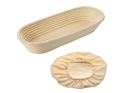 Hävekorg oval 39,5x15,4cm med tygduk