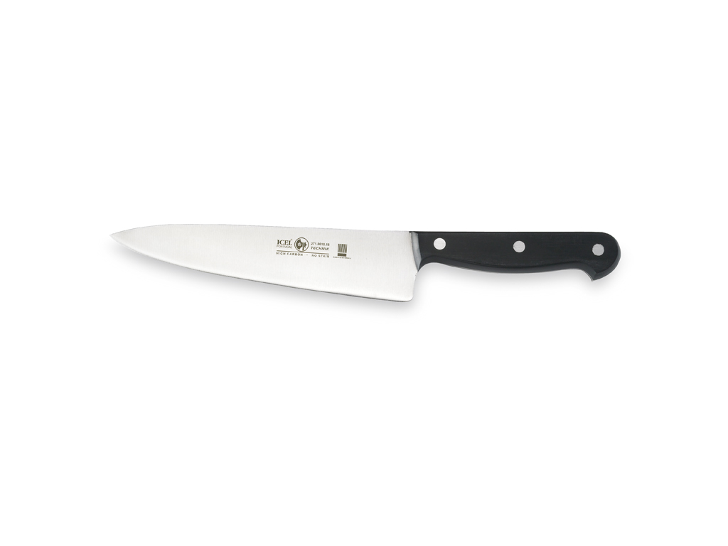 Kockkniv - Rostfritt stål - Svart - 180mm - 56HRC