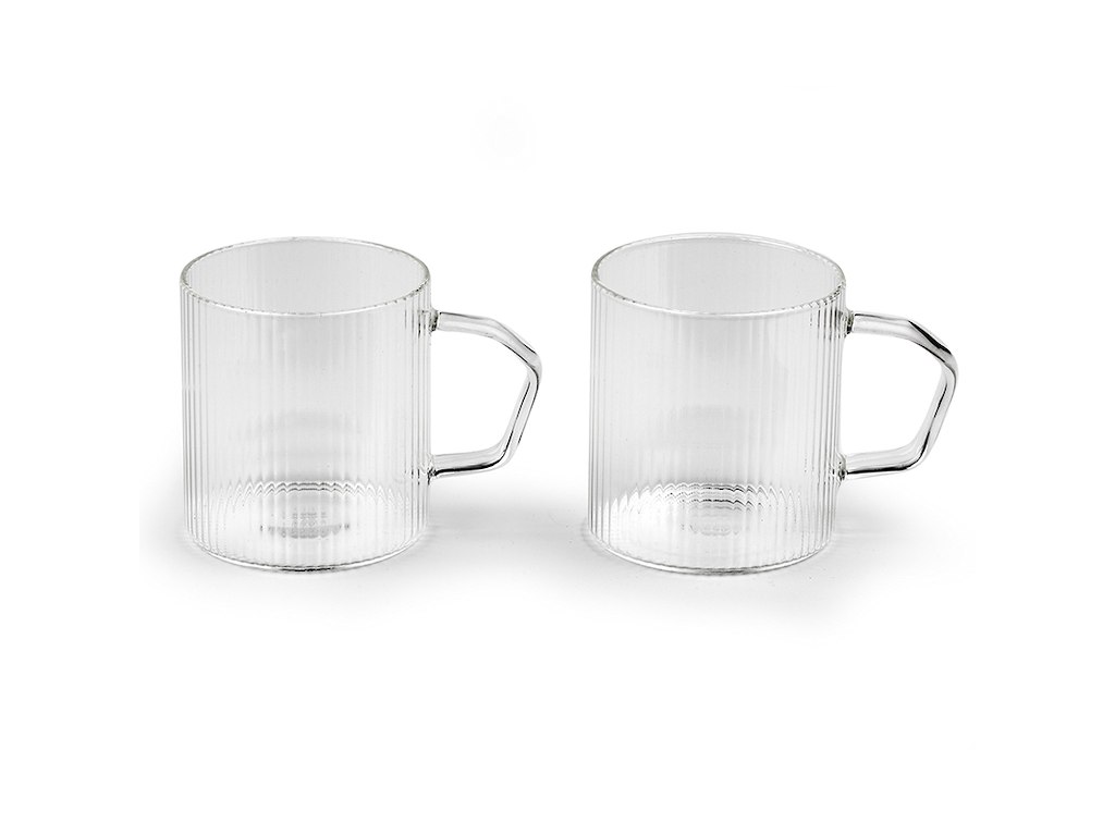 Kop med hank Arusha riflet 30cl 2 stk