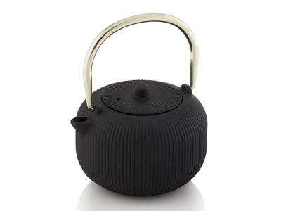 Teapot i gjutjärn svart 400ml - 140x100x100mm