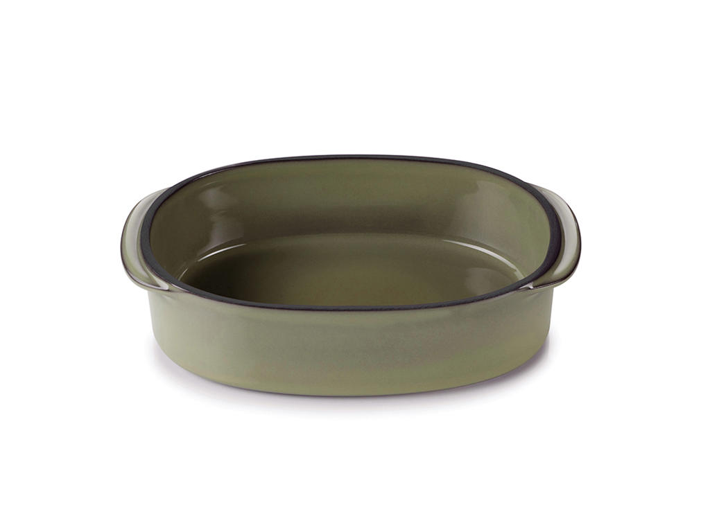 Fat Oval 16x11 cm Beige Caractere Culinaire