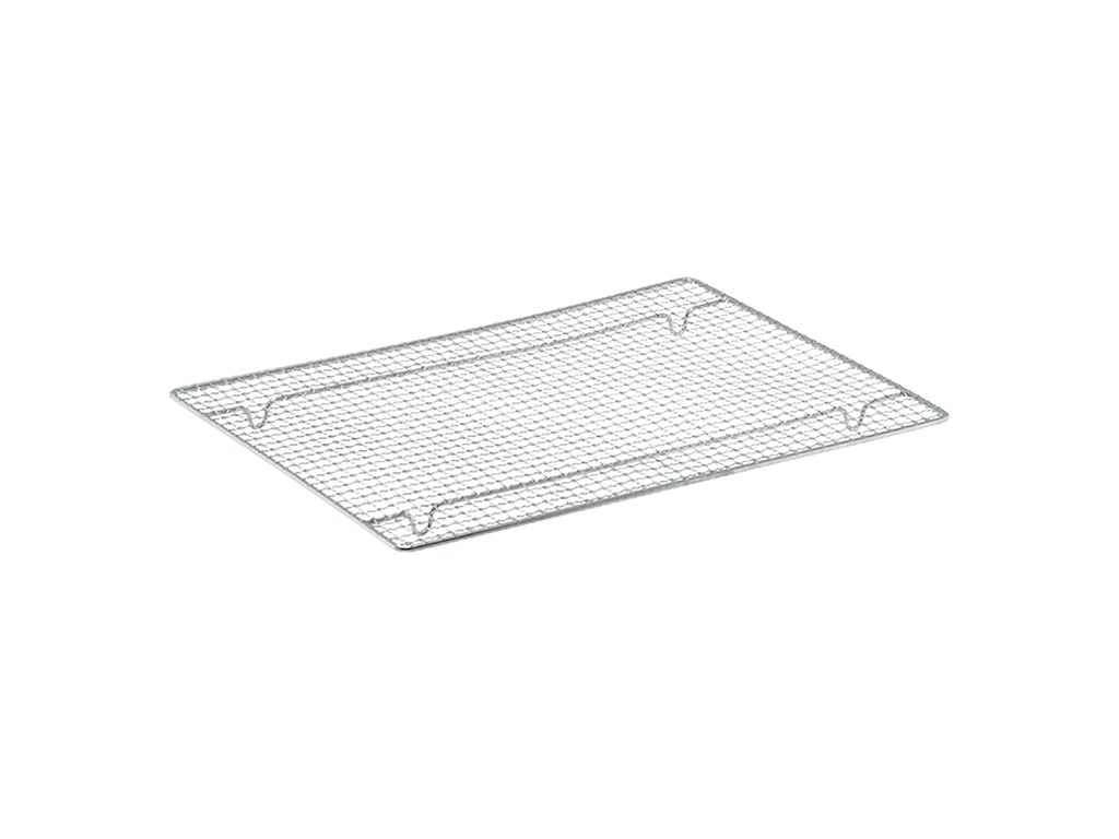 Rostfri stålrist 440x315x28mm med fötter