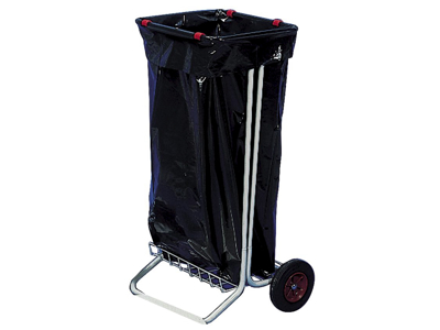 Avfallstativ ljusgrå m/ 2 hjul