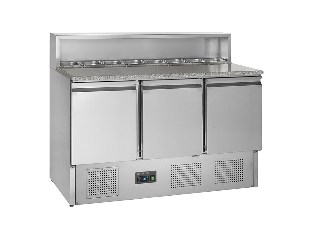 Pizzabord GN1/1 3 dörrar m/kyluppsättning GN1/6