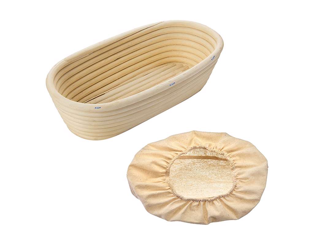 Häva korg oval 27,5x14cm med tygduk