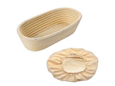 Häva korg oval 27,5x14cm med tygduk