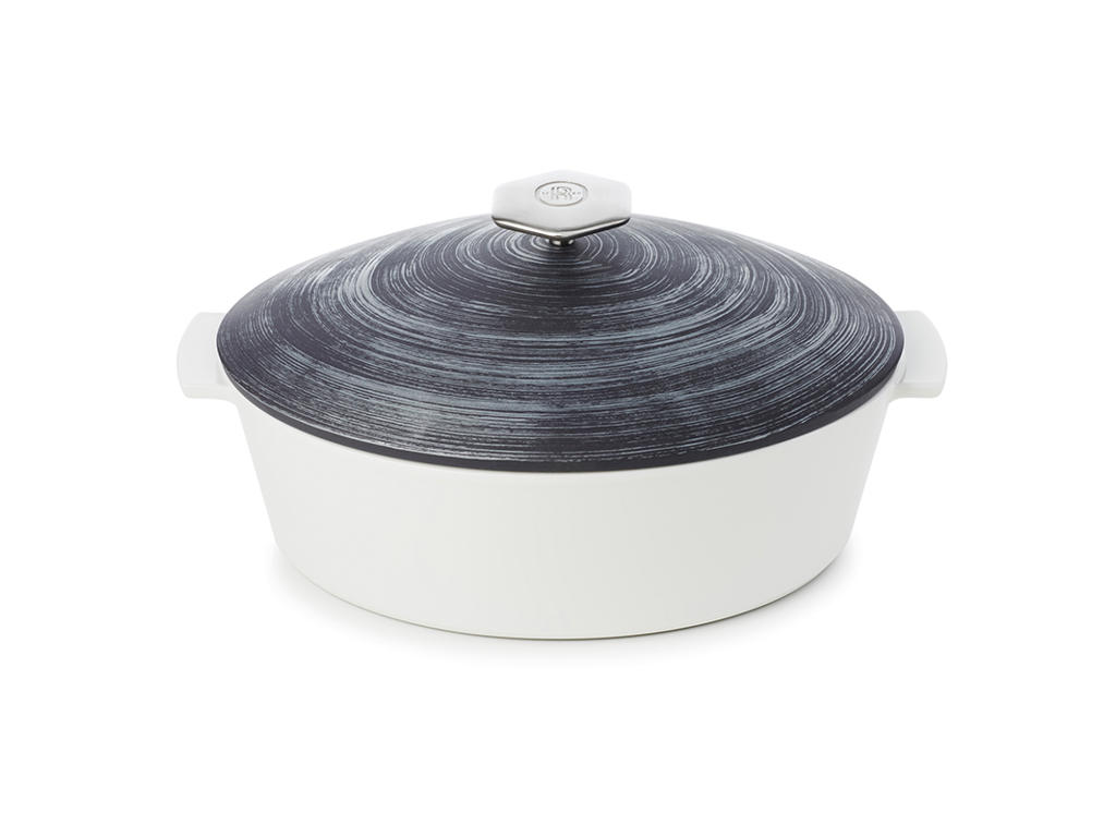 Gryta Oval 32,5x26,5 cm Oglaserad Svart Revolution 2