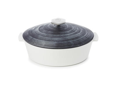 Gryta Oval 32,5x26,5 cm Oglaserad Svart Revolution 2