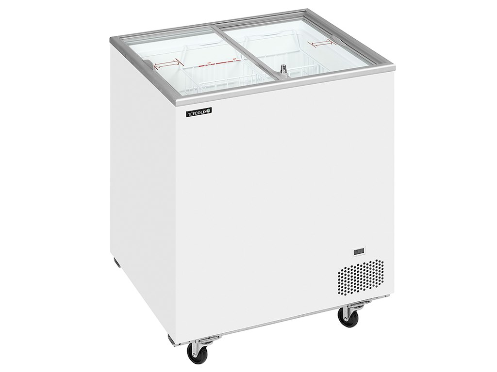 Kylfrys display 277 ltr Vit m/hjul