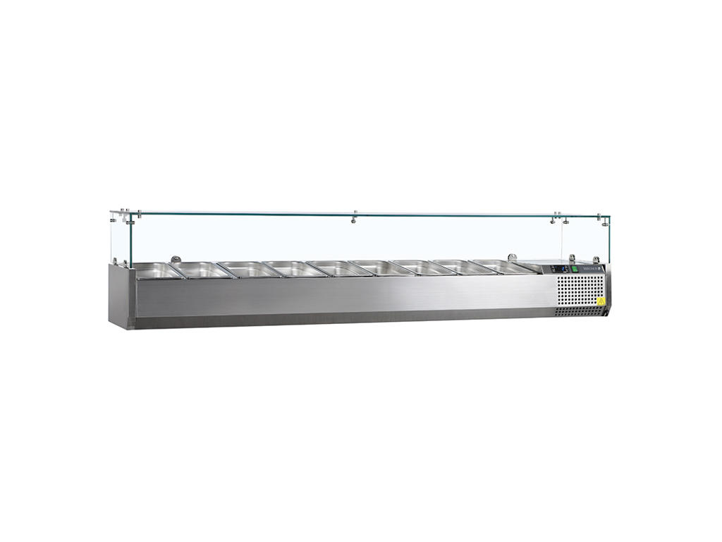Kylinsats GN1/3 x9 RF glas topp