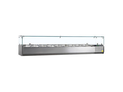 Kylinsats GN1/3 x9 RF glas topp