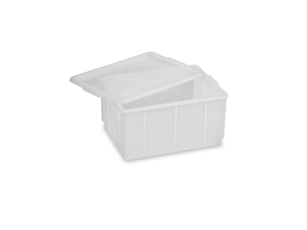 Stapelkasse vit 23 ltr 43x32,5x21 cm u. lock