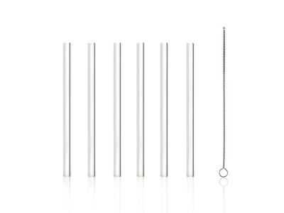 Sugerör - Glas - Klar - 15cm - 9mm