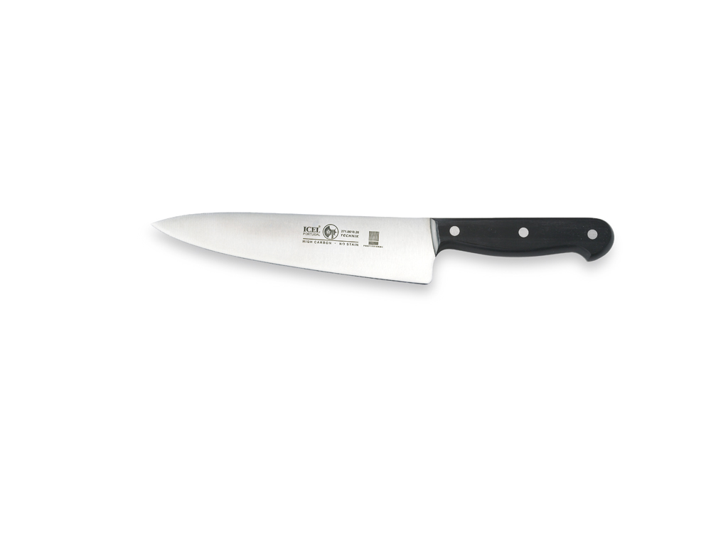 Kockkniv - Rostfritt stål - Svart - 200mm - 220g - 56HRC