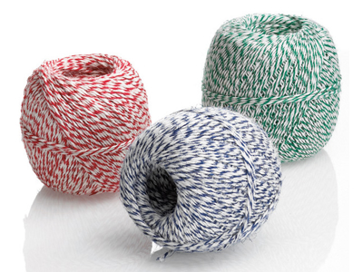 Rullkorvsgarn, 325 m, blått/vitt, 200 g