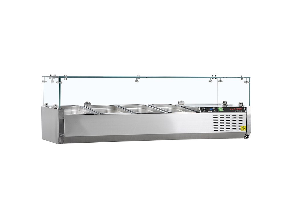 Køleopsats GN1/4 x5 RF m/ glas top