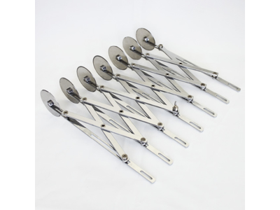 Degskärare, rak, med 7 hjul