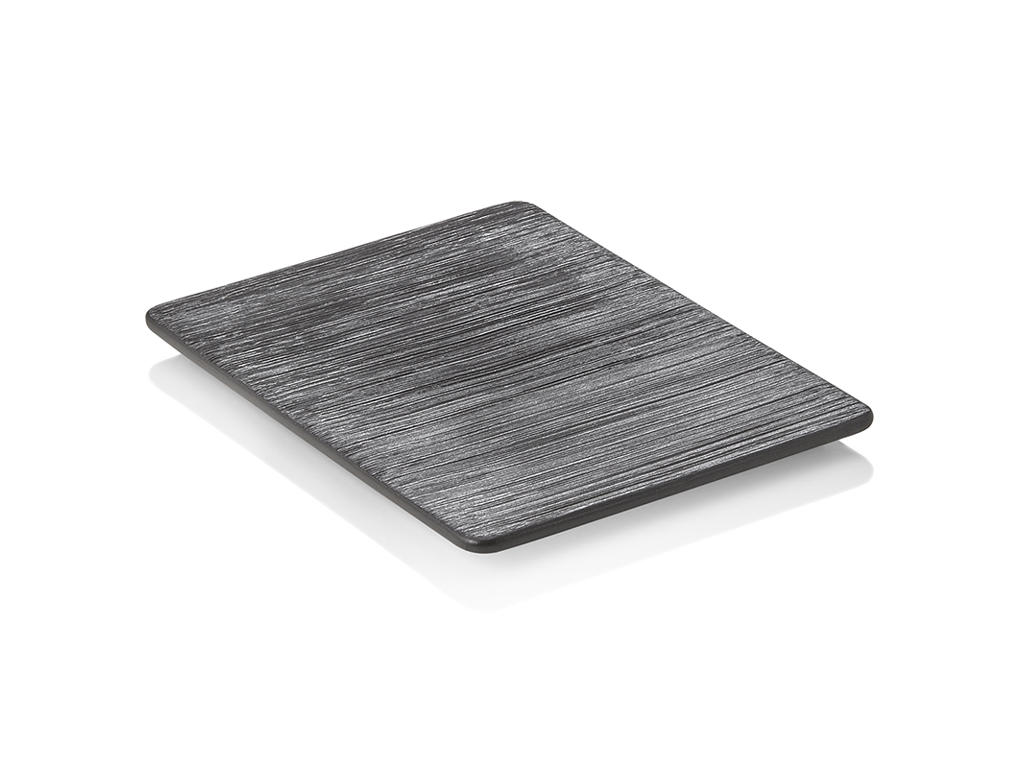 Serveringsfat - Porslin - Svart - 200x150x10mm - Stapelbar