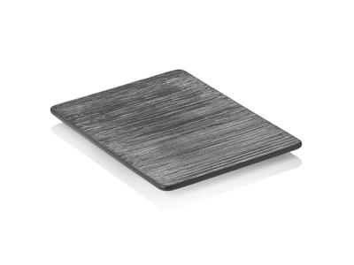 Serveringsfat - Porslin - Svart - 200x150x10mm - Stapelbar