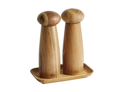 Rå Kvarnset med bricka Teak