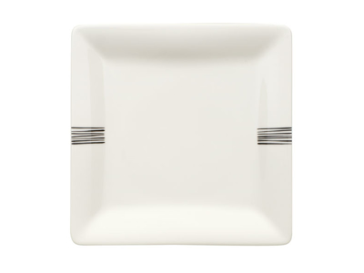 Svarta Linjer Dag Tallrik fyrkantig platt