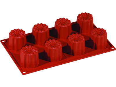 Bakform Silikon 1/3 GN, 8 bordelaise