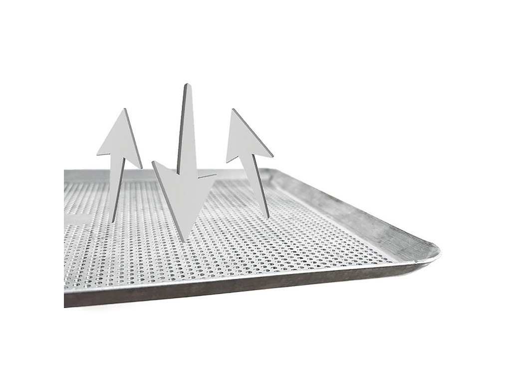 Bakplåt Perf. 600x400 mm. Buk H:10 mm