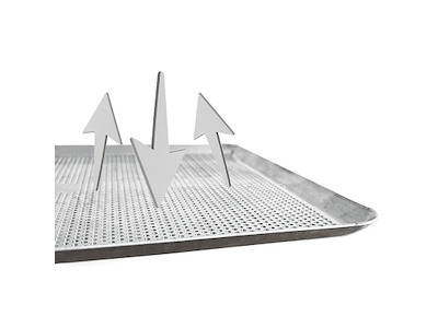 Bakplåt Perf. 600x400 mm. Buk H:10 mm