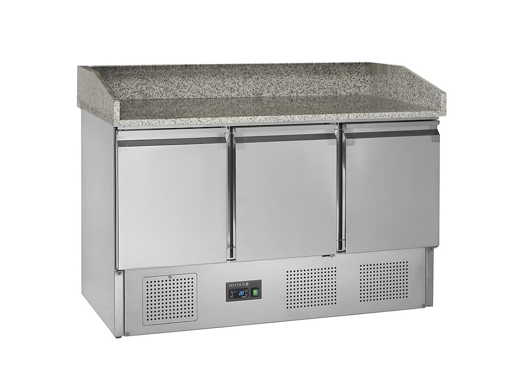 Pizzabord 3 luckor m/bakkant 368 ltr