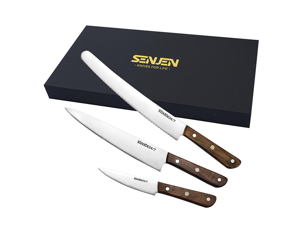 SENJEN Knivset 24/7 12-23-25 cm i låda