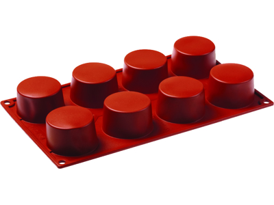 Bakform Silikon, cylinder 8 form Ø 60 mm