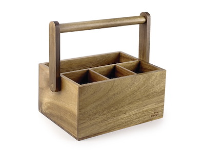 Bestickkorg m/hank 3+1 rum Melamin Träloo