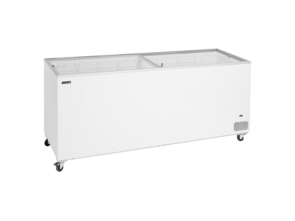 Kummefryser display 620 ltr Vit m/hjul
