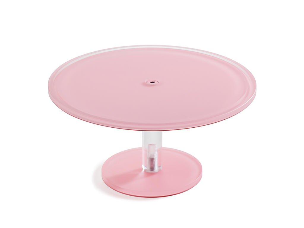 Tårtfat på fot 30 cm Pink Mealplak