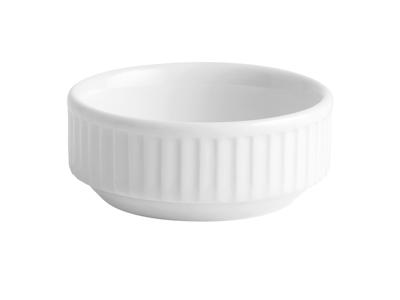 Skål Plissé 7x3 cm Vit