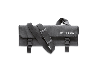 Rullmapp utan innehåll, 12 fack, F. Dick, Tyg, Mjuk, Svart