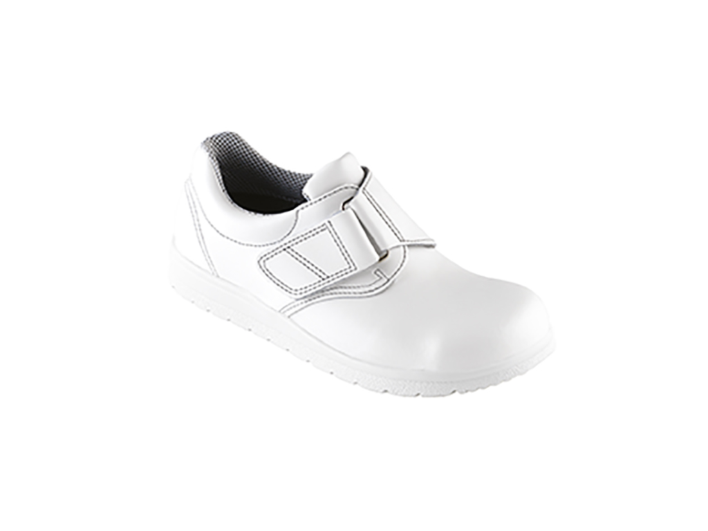Sikkerhedssko m/velcro hvid str 35