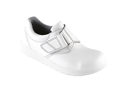Sikkerhedssko m/velcro hvid str 35